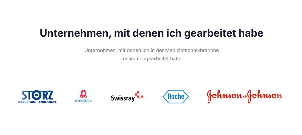 Referenzkunden-Sektion der Andreas Spitzer Website